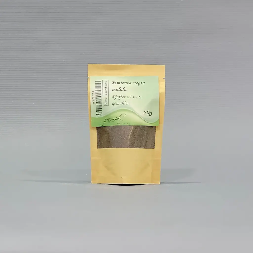 Pimienta negra molida / ecológica / 50g