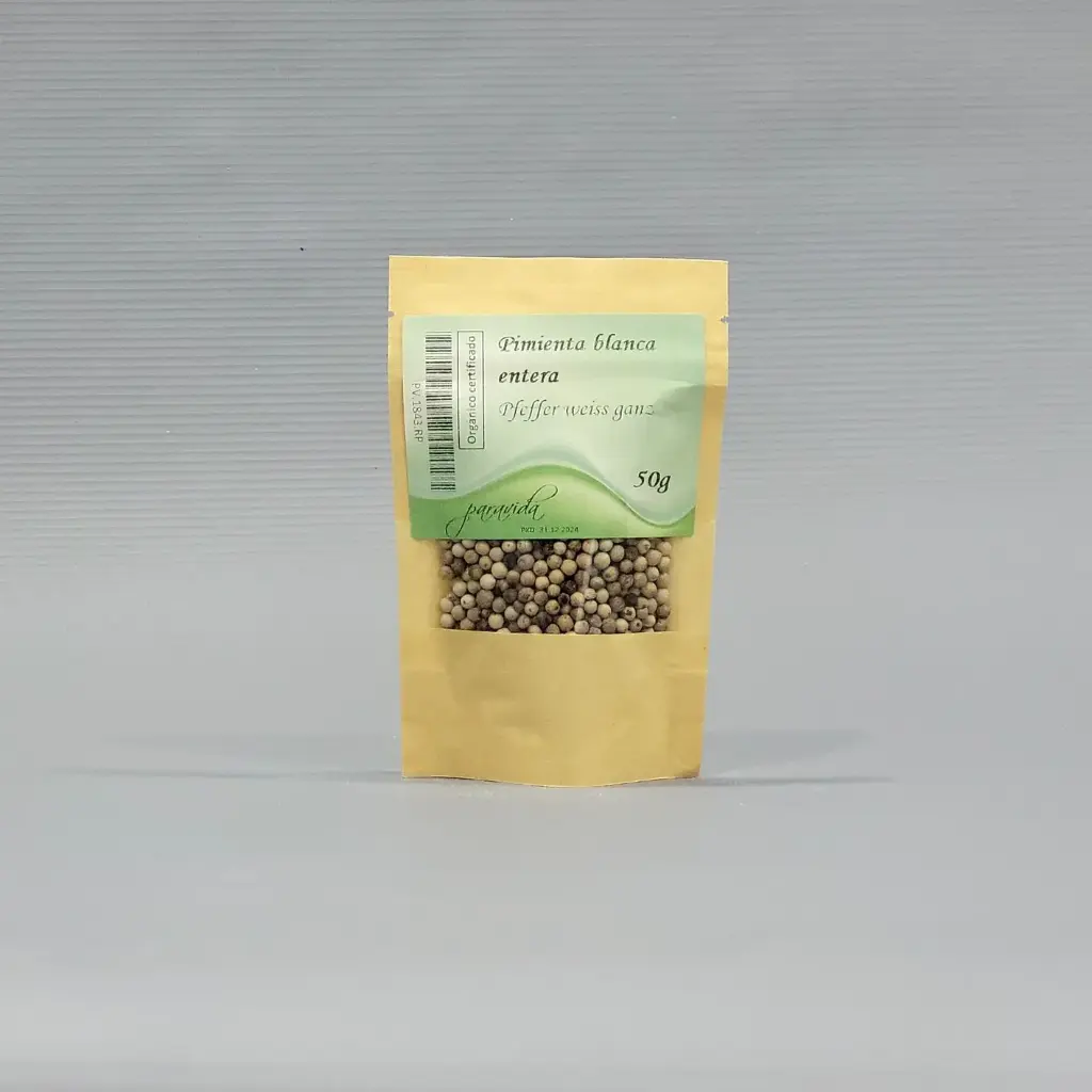 White pepper whole / organic / 50g