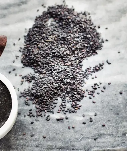 [PV.1313.RP1] Black sesame seeds unhulled / organic / 1 kg